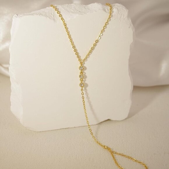 14K Gold Plated GD-round Clover Link Chain Ring Bracelet Hand Chain for Women - Picture 5 of 7